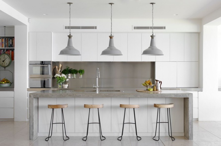White-Kitchen-Cabinets-Grey-Marble-Island-Grey-Tile-Floors White-Kitchen-Cabinets-Grey-Marble-Island-Grey-Tile-Floors